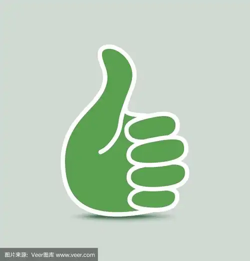 绿纸大拇指图标