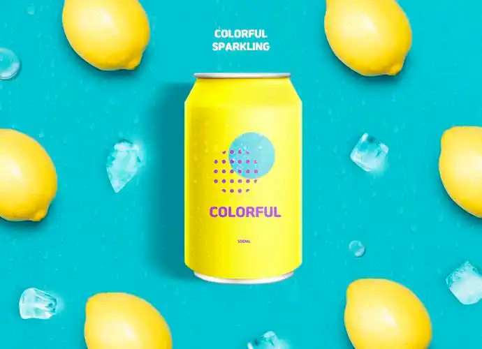 10款时尚饮料易拉罐海报背景psd模板设计素材canbackgroundtemplate