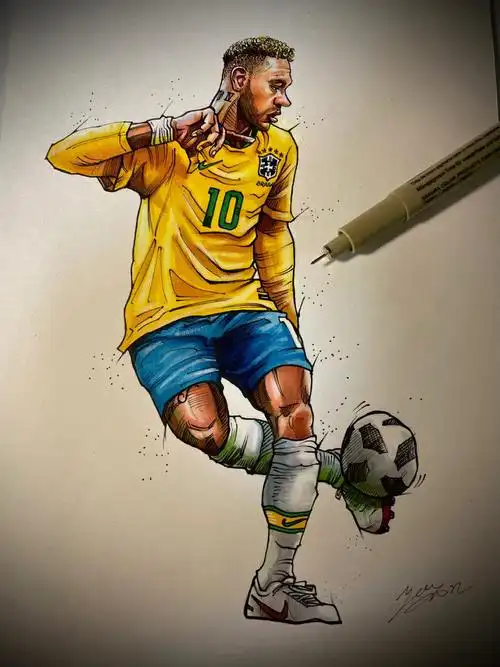 这个球星我绘  #马克笔  #足球  #世界杯  #卡塔尔世界杯  #卡塔尔