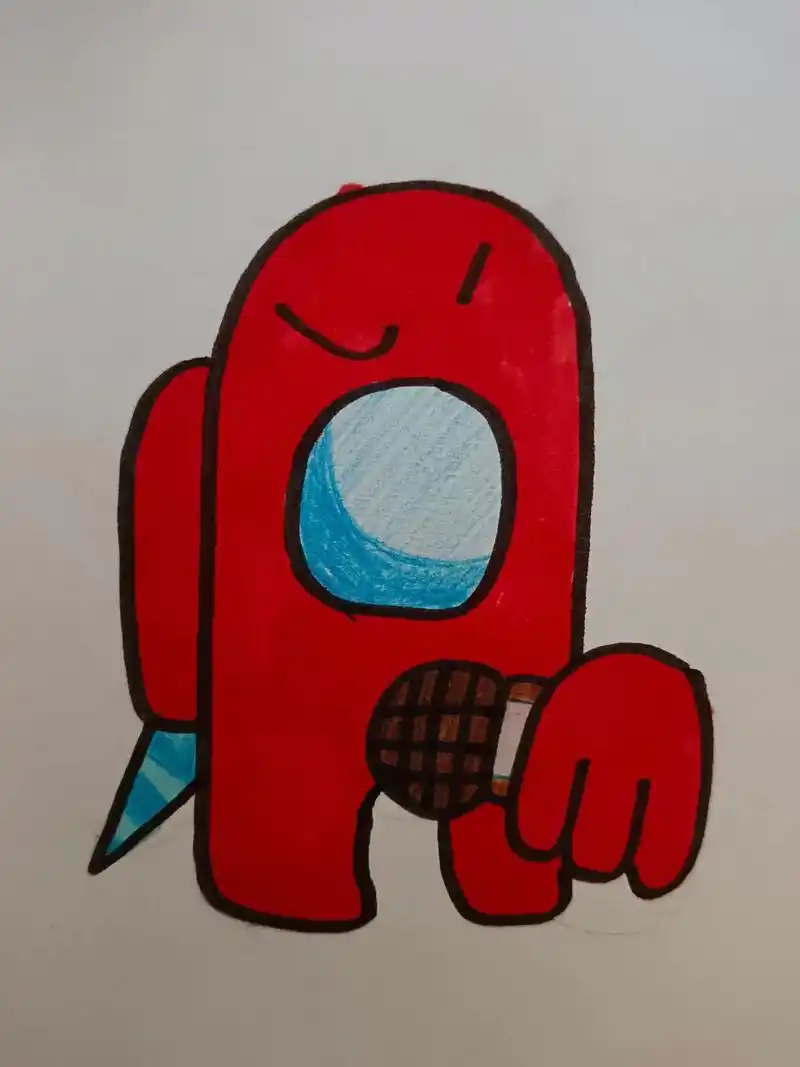 一起学画画 #一学就会的简笔画 #二次元  绘画太空狼人杀 - 抖音