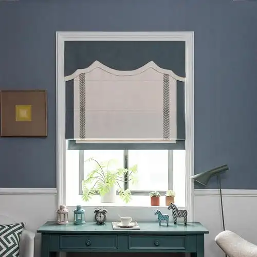 21年新款叶子花边现代简约北欧轻奢罗马帘窗帘升降帘飘窗提拉帘