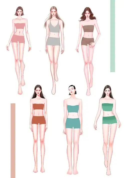 服装效果图  #服装设计手绘  #模特  #服装模特素材