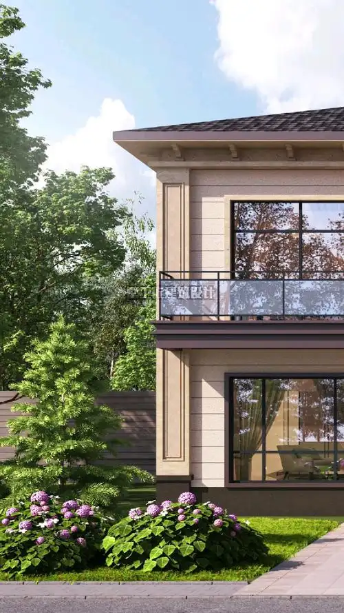 东西面宽11米,南北进深14米,农村二层自建房别墅