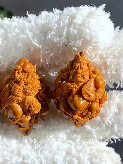 妙女本工核雕骑兽钟馗骑兽弥勒大黑天一念