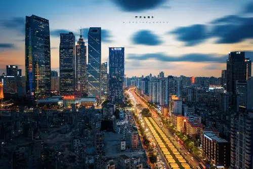 广州黄埔大道街景一条路串起城市的昨天今天明天