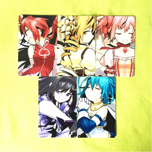 茶猫屋日本动漫周边魔法少女小圆高光覆膜防水卡贴满百包邮现货