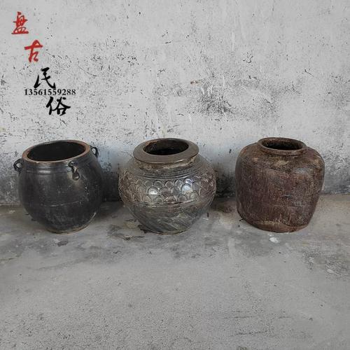 怀旧80年代农村老式水缸四耳坛子酒坛各式陶罐复古装饰展示老物件