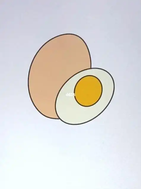 煎鸡蛋简笔画怎么画鸡蛋简笔画彩色鸡蛋简笔画彩色可爱颜色鸡蛋简笔画