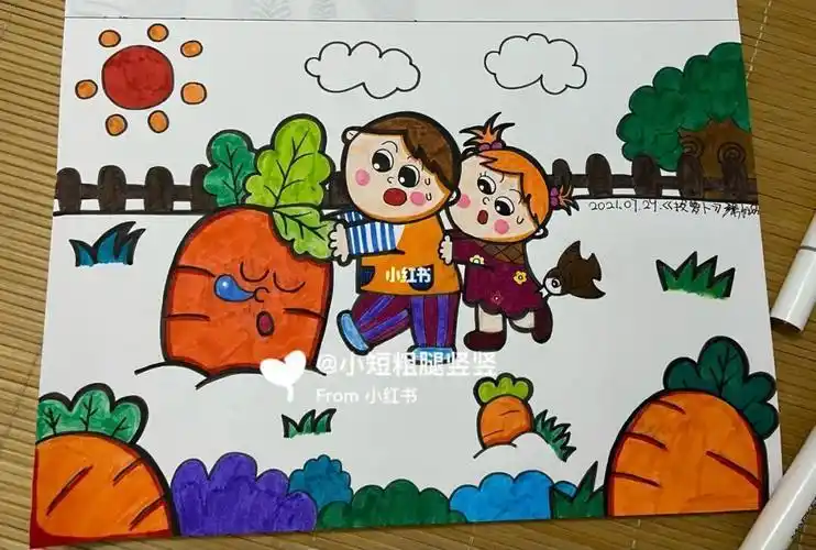 拔萝卜幼儿绘本简笔画儿童故事简笔画绘本图片原创《荆轲刺秦王》李卓