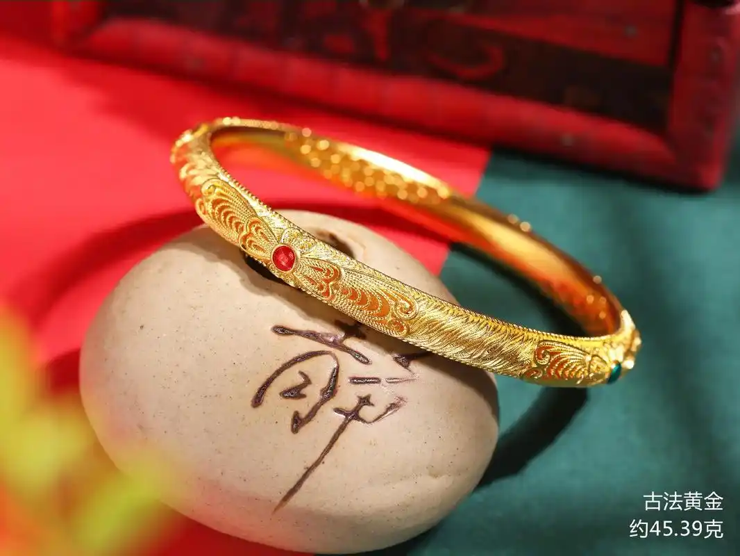 古法珐琅宫廷手镯91吉祥美寓,传统纹祥.