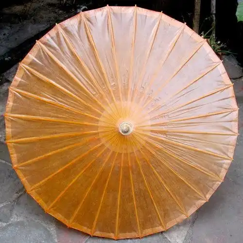 防雨防晒油纸伞弘艺 古典传统 泸州油纸伞 古代雨伞舞蹈 橘黄色伞