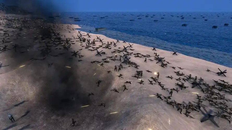 模拟诺曼底登陆太惨烈了史诗战争模拟器