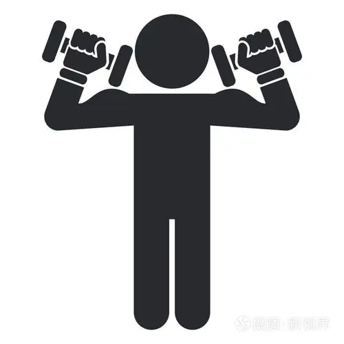 孤立的健身房图标矢量插画