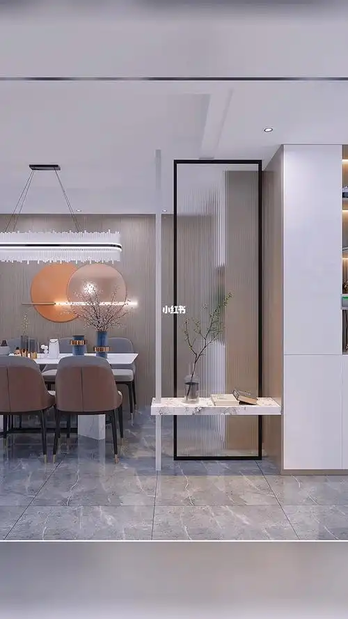 现代简约长虹玻璃隔断墙入户屏风客厅餐厅网