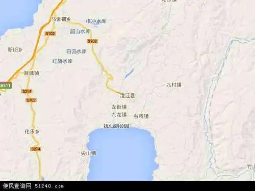 中国云南省玉溪市澄江县地图(卫星地图)