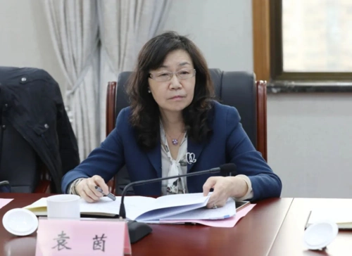 为最高检检察技术信息研究中心副主任袁茵讲话