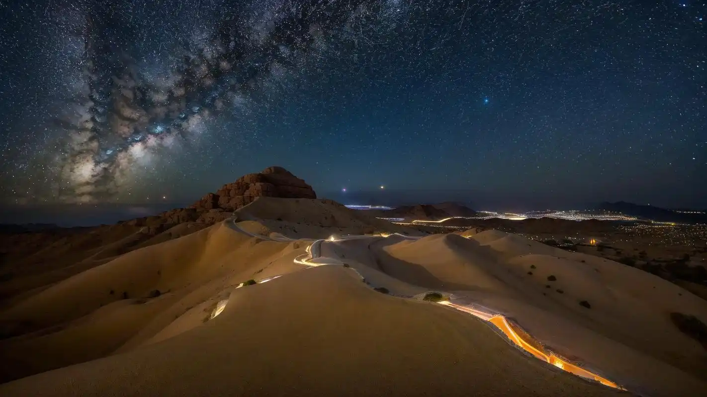 ✨沙漠星空背景图,美到窒息!🌌