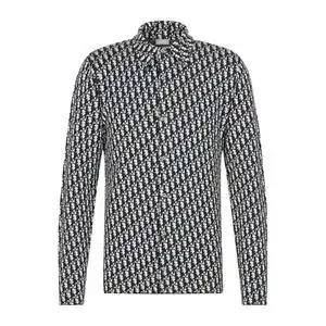【deluxe】dior迪奥 22ss 男士 印花棉质针织布长袖衬衫023m550at