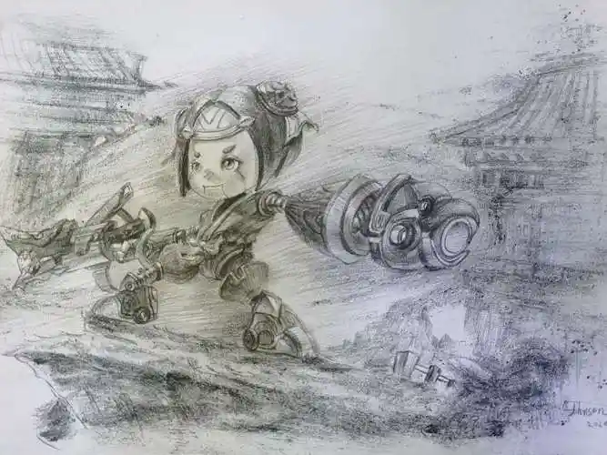 王者荣耀素描|纯艺术|绘画|j笔尖 - 临摹作品 - 站酷 (zcool)