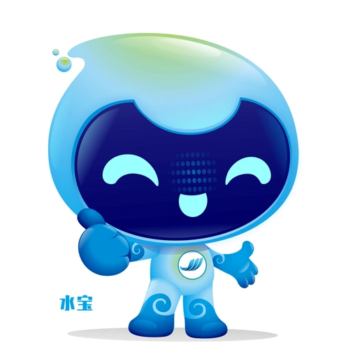 02宁宁:吉祥物以水滴的造型拟人化设计,结合了集团标志,水滴,绿叶等