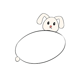 白色的小兔子边框