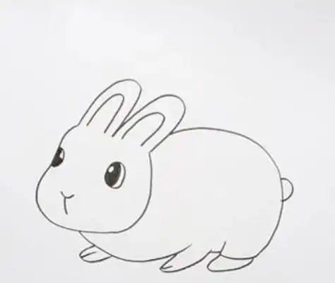 简易又呆萌的兔子简笔画就画好啦.呆萌可爱卡通简笔画