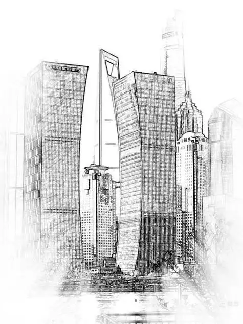 建筑物素描建筑物素描画