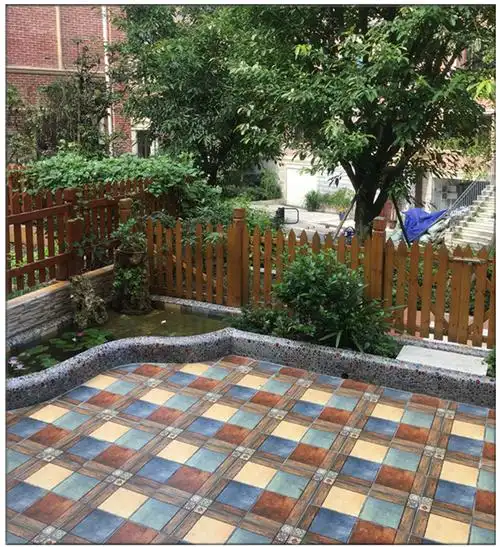 美式乡村阳台防滑地砖花园仿古砖庭院过道瓷砖卫生间地面砖300壹德壹