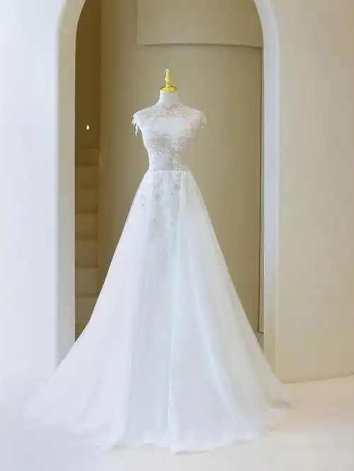 明星同款78赶快收藏这款绝美的白色礼服裙07