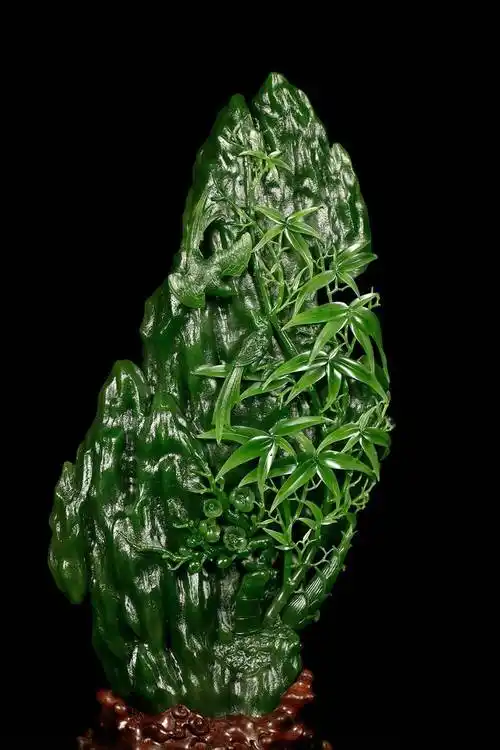 藏玉直播×中国玉石雕刻大师王朝杰精品拍收官_作品_碧玉_玉雕