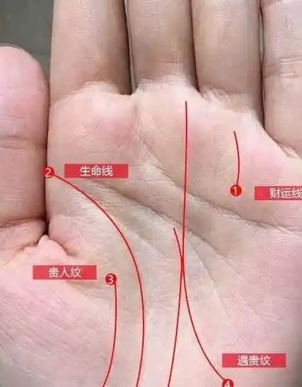 手相上如果有这几道手纹,路遇贵人,中年后衣食无忧_元宝_形状_财运