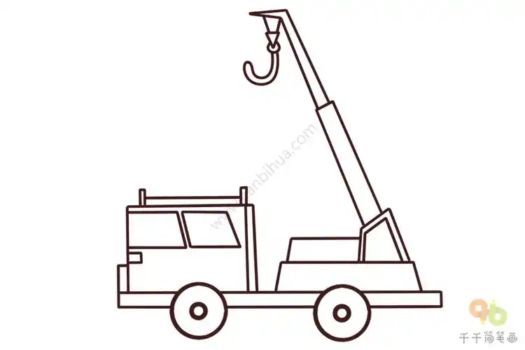 crane英文单词吊车 crane儿童英语启蒙,宝宝英文认知简笔画,儿童学