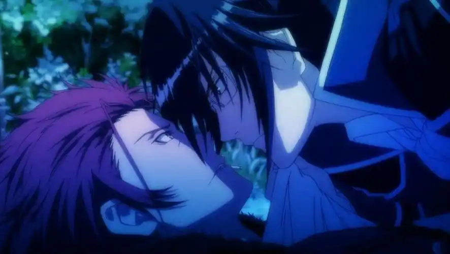 周防尊和宗像礼司了吧,尊哥和室长自13年1月的动漫作品《k》第一季