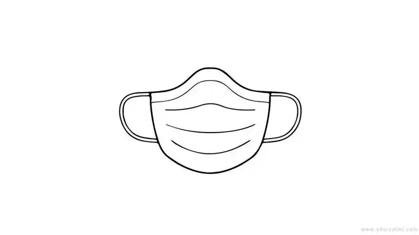 卡通口罩人物简笔画