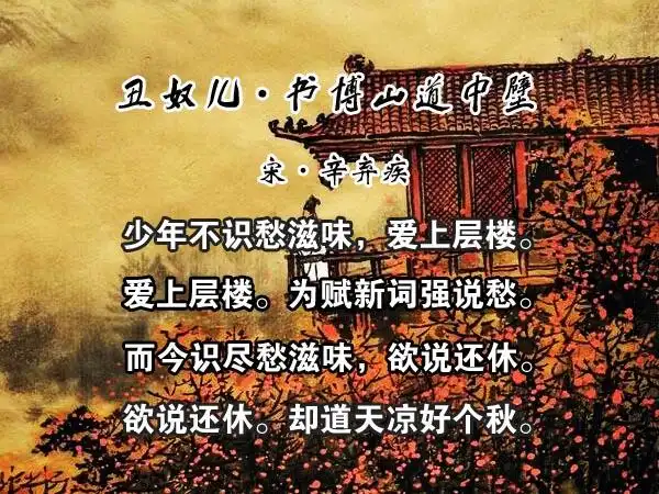 丑奴儿书博山道中壁