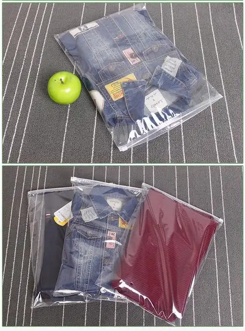 衣服包装袋自封塑料袋子装大衣拉链袋pe加厚透明封口打包袋35*45