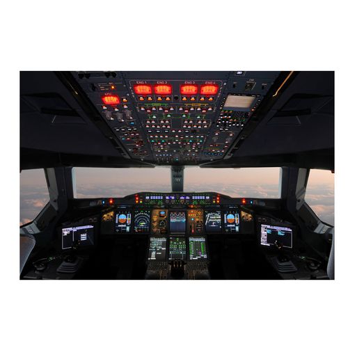 飞机驾驶舱驾驶室控制台内部仪表盘飞机机舱海报画学校宿舍贴画