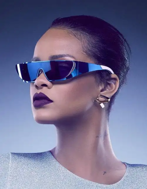 2016d家同款蕾哈娜太阳镜 个性炫彩偏光太阳镜 全框连体偏光眼镜