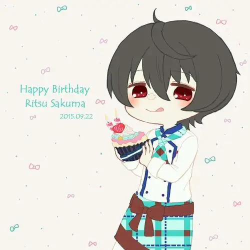 沐湷搬运二次元 偶像梦幻祭 朔间凛月 可爱 蛋糕 少年 男子 pid