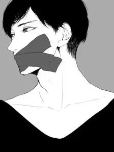 胶带 封嘴 侧颜 黑白灰 低领