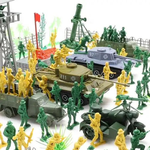 jeu兵人打仗小兵人士兵模型100人塑料小人玩具军事沙盘儿童玩具
