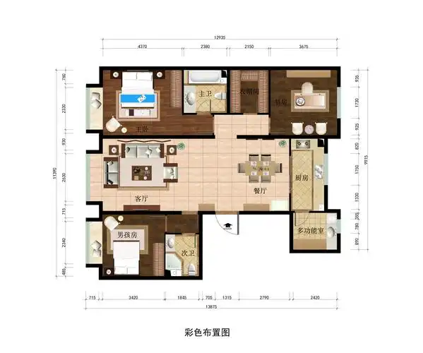 彩色平面布置图