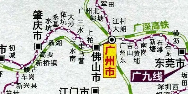 广东省铁路交通地图高清版
