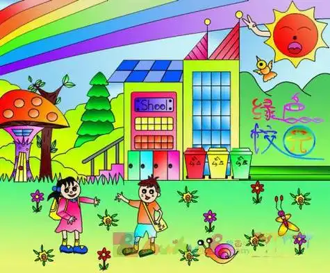 快乐的校园简单简笔画