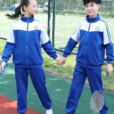 老款蓝白校服小初高中春秋季套装长袖班服儿童男女童装学生毕业照