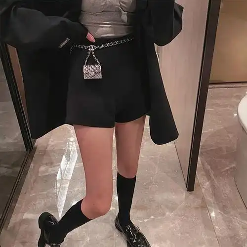 inmimiface袜子女中筒袜秋季新款黑色日系小腿袜显瘦网红jk袜子