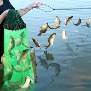 12简酷龙旗舰店天猫粘网20米150加长网三层拦网渔网挂鱼网沾网捕鱼