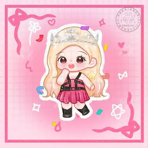 饭圈设计blackpinkrose朴彩英q版立牌