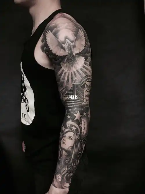 欧美花臂作品_花臂_刺青_纹身_广州黑火堂刺青_美妆_彩妆