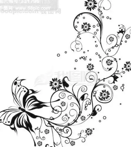 拓印花纹图案简笔画